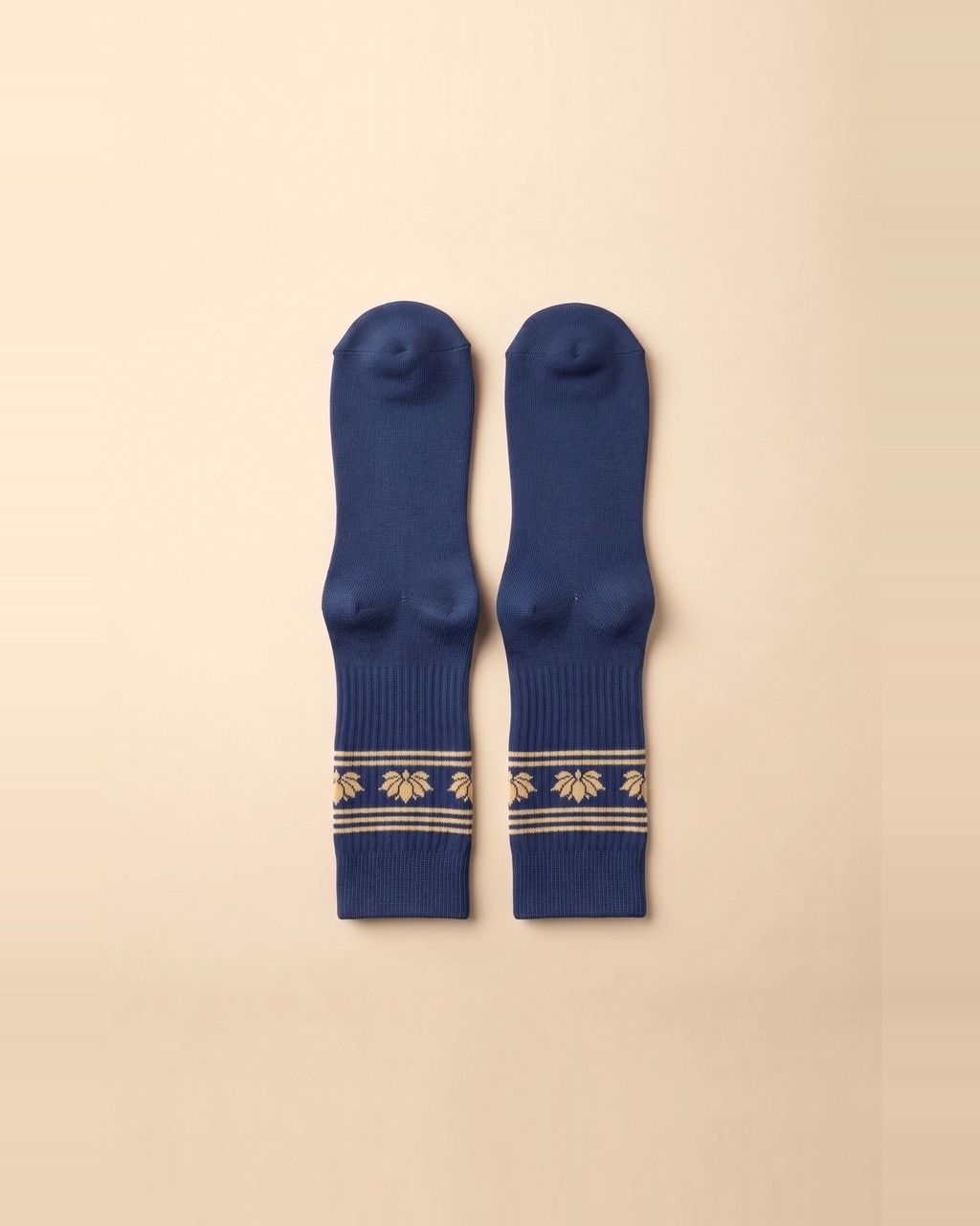 Lotus Stripe Crew Socks in Lapis — view 2 of 3