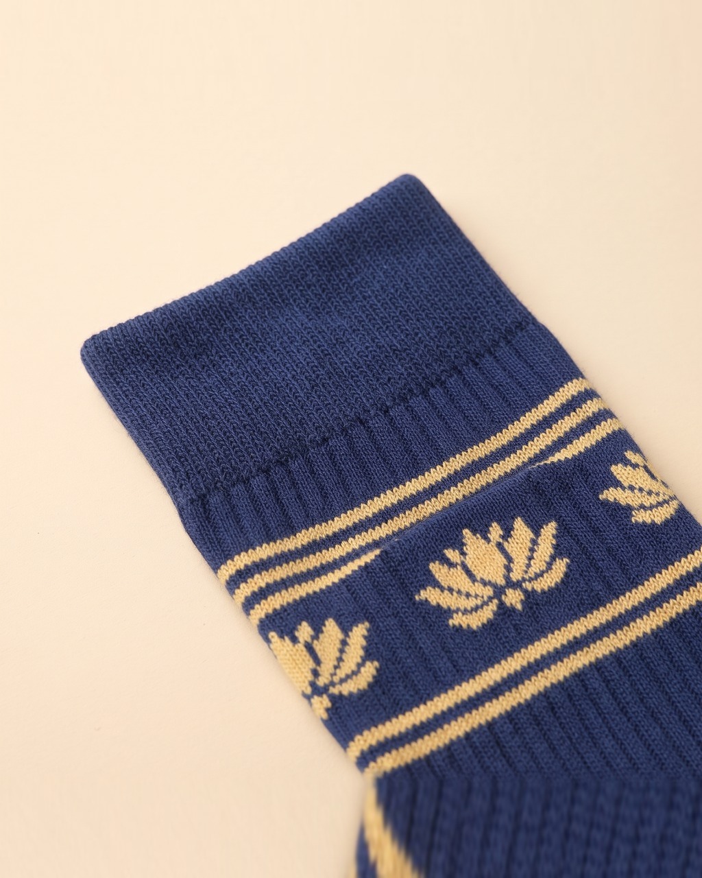 Lotus Stripe Crew Socks in Lapis — view 3 of 3