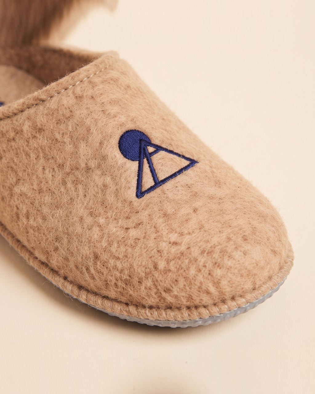 Pyramid Felt Slippers in Sandstone — view 3 of 3