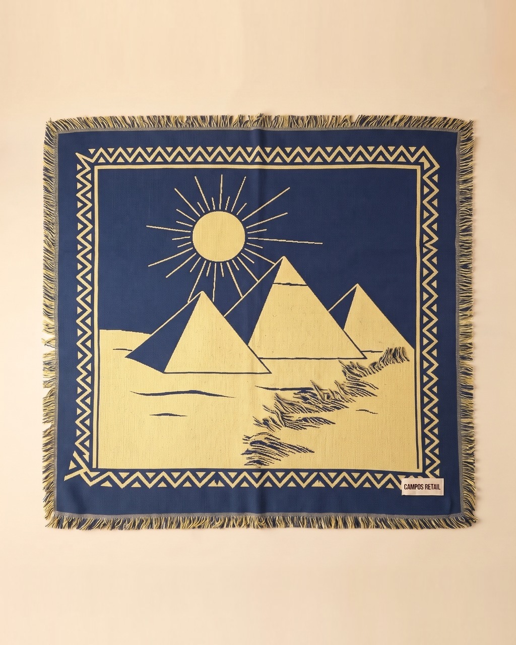 Pyramid Sunset Throw Blanket in Lapis — view 2 of 3