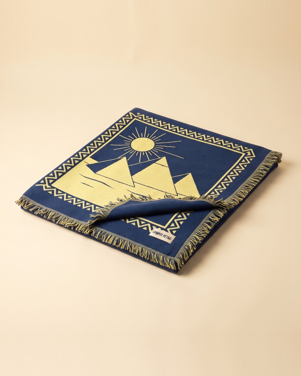Pyramid Sunset Throw Blanket in Lapis