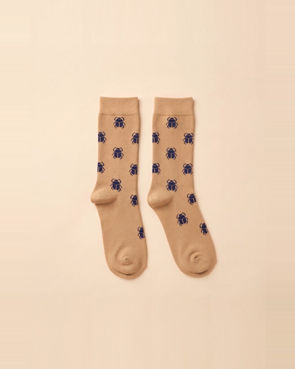Scarab Dot Crew Socks in Sandstone — view 2 of 3