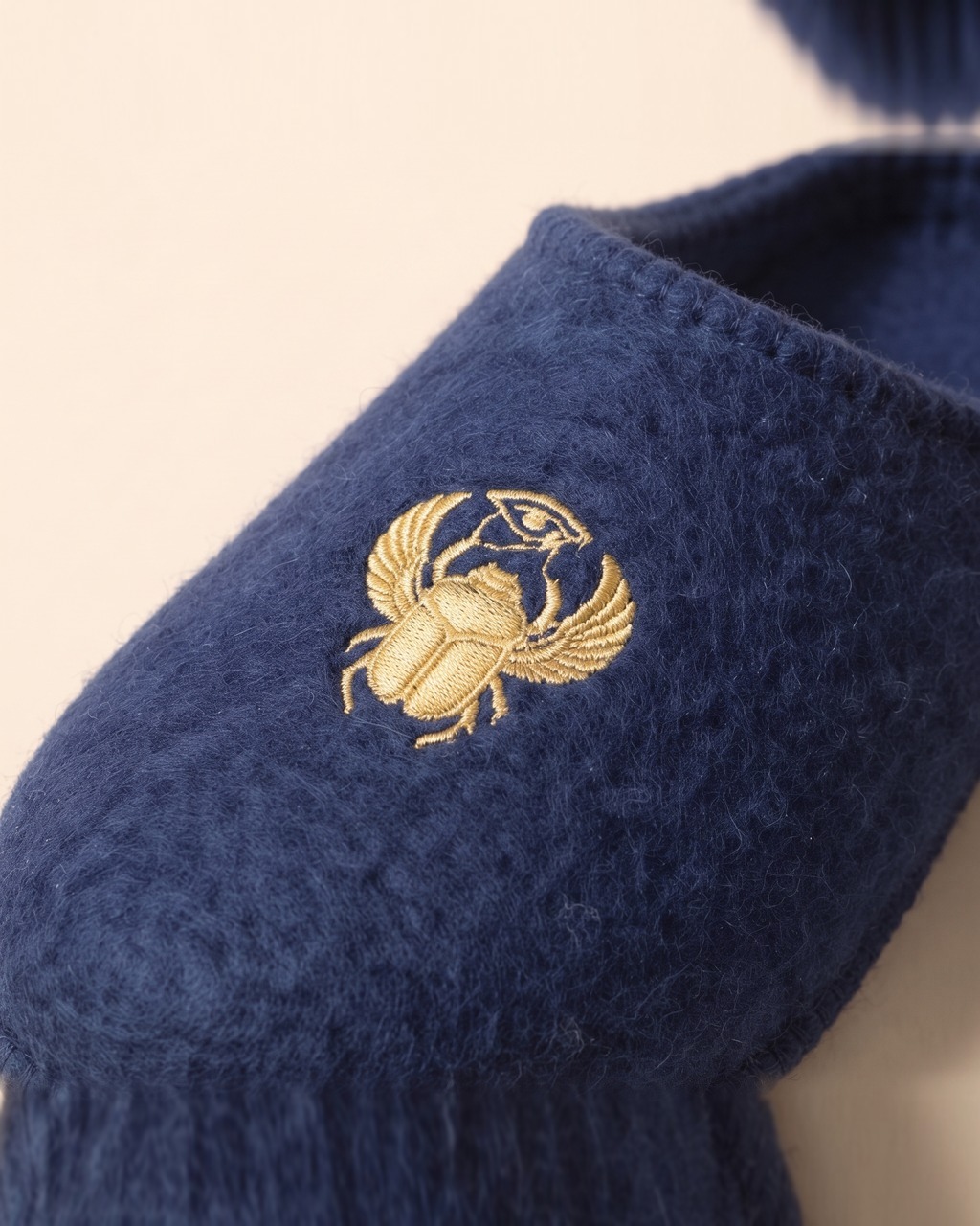 Scarab Felt Slippers in Lapis — view 3 of 3