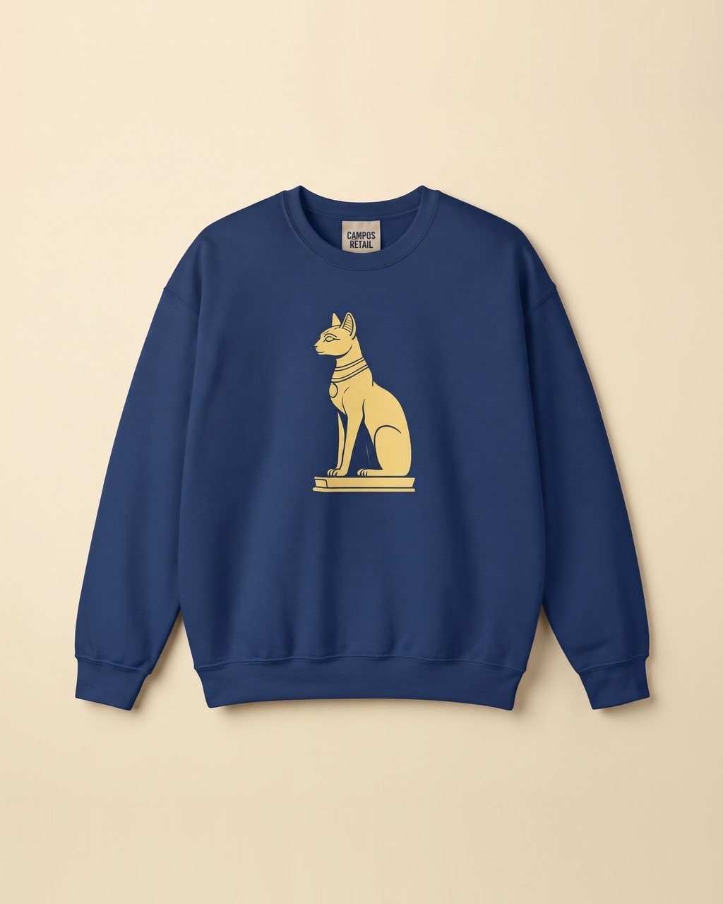 Seated Cat Sweatshirt in Lapis
